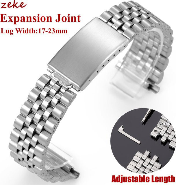 crazyband Uhrenarmband Edelstahl, Silber, Unisex - Bild 1