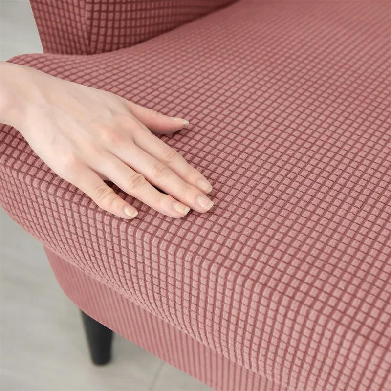 Bunter Stretch Ohrensesselbezug mit Kissenbezug aus Polarfleece, elastischer Spandex-Sesselbezug mit floralem Muster von Household supplies MH - Bild 1