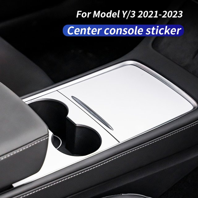 Zentraler Steueraufkleber für Tesla Modell 3 (2021-2025) und Modell Y als Schutzaufkleber für das Autoinnenzubehör - Bild 1