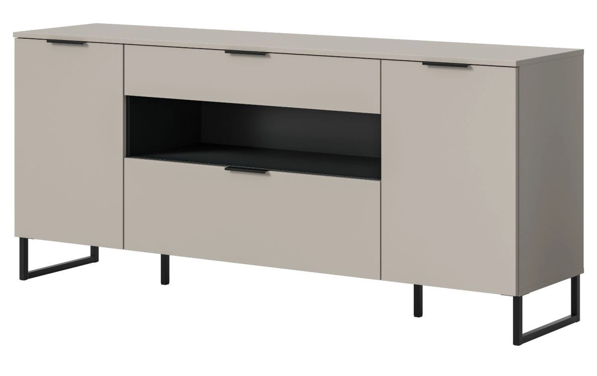 Modernes TV-Lowboard Morena von Inn.Furn in Beige, Sand und Schwarz mit Soft-Close-Schubladen, B: 185 cm, T: 41 cm, H: 80 cm - Bild 5
