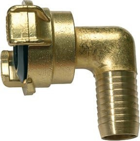 Riegler GEKA-Winkelschlauchstück aus Messing, 360 Grad drehbar, LW 19 mm - Bild 1