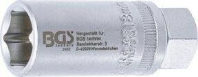 BGS Zündkerzen-Einsatz mit Haltefeder aus Chrom-Vanadium, Farbe Silber, Antrieb 1/2 Zoll, Schlüsselweite 18 mm - Bild 1