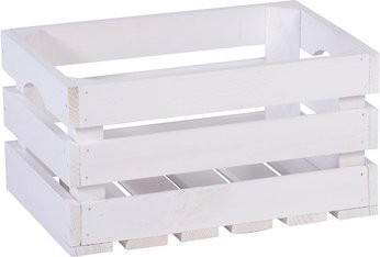 iWerk Holzkiste aus Holz in Weiß, B/H/L: 23 x 18 x 34 cm - Bild 1