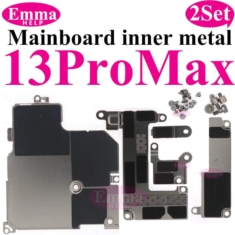 EmmaHelp 2er-Set Mainboard Innere Metall Schrauben für iPhone 16 15 14 13 12 11 Pro Max Plus Mini Halterung und LCD Batterie Abdeckung Platte in Silber - Bild 5