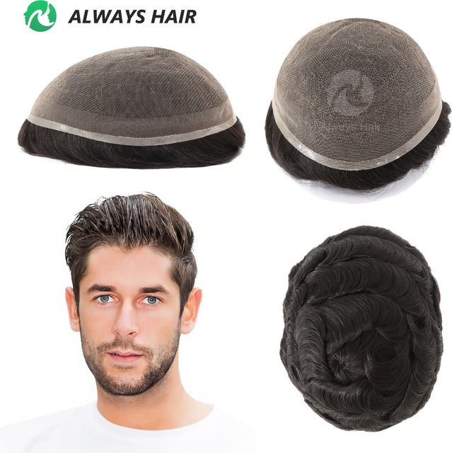 Alwayshair Dura Lace Herren-Kapillarprothesenhaar, indisches Haar - Bild 1