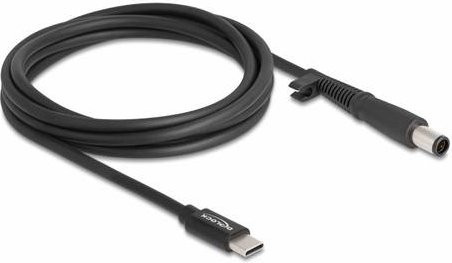 Delock USB-C auf DC Ladekabel mit 5,0 mm DC-Stecker in Schwarz, Länge: 1,50 m - Bild 1