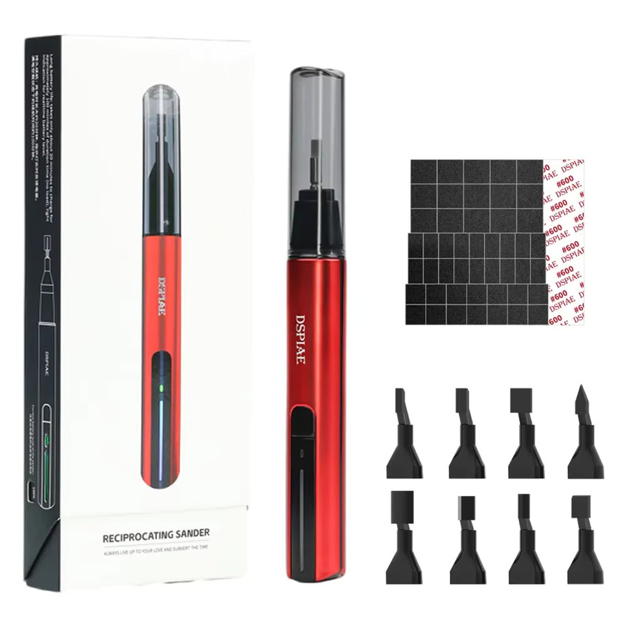 DSPIAE ES-A Säbelschleifer Rot – Elektrischer Schleifstift mit USB-Aufladung für Kunststoffmodelle und Bastelarbeiten - Bild 6