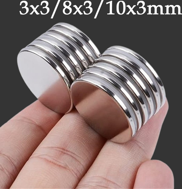 U-POLEMAG Mini Starke Magnete in verschiedenen Größen für Kühlschränke, Lager und Fotowände, 3x3 mm, 8x3 mm, 10x3 mm - Bild 1
