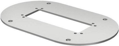 OBO Bettermann Bodenplatte ISSBP70140WA in Weißaluminium, Durchmesser: 205 mm - Bild 1