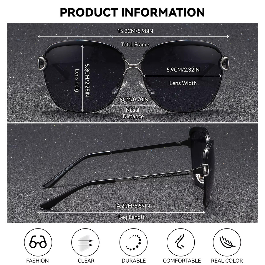 BARCUR Sonnenbrille Butterfly, Vollrand, Damen - Bild 3
