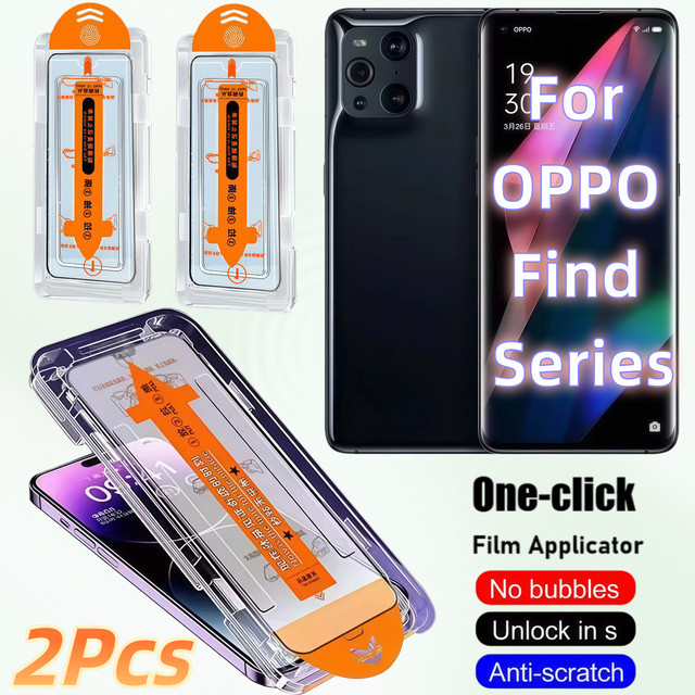 2er-Set Gehärtetes Glas Display Schutzfolie für Oppo Find x8s, x8s und x8, Transparent mit automatischer Positionierung und Staubschutz - Bild 1