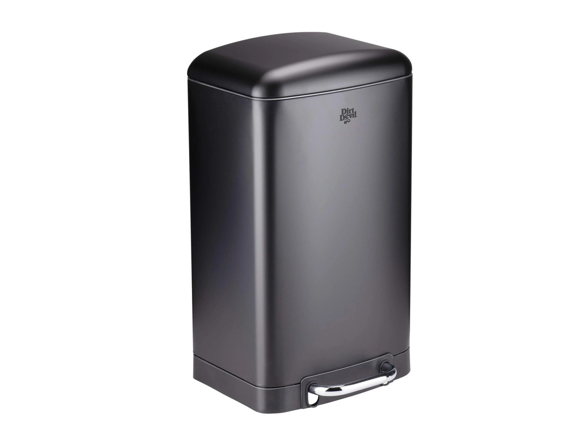 Dirt Devil Treteimer aus Edelstahl in Schwarz mit Soft-Close und herausnehmbarem Inneneimer, Volumen: 20 l, B/H/T: 30 x 52,5 x 29 cm - Bild 5