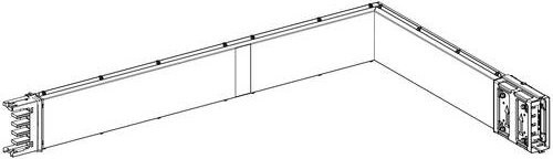 Schneider Electric KSC Winkelelement KSC400DLC4CF Brandschott Winkelprofil, 400A, hochkant, weiß - Bild 1
