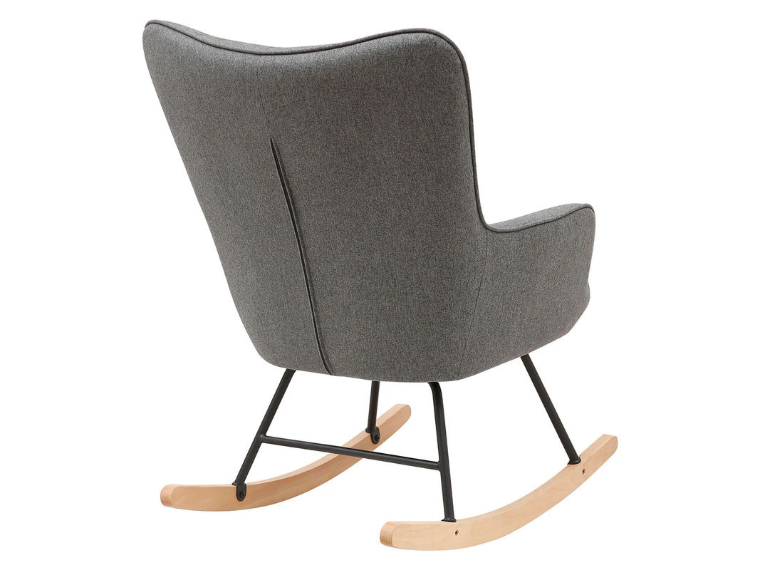 byLIVING Schaukelstuhl RICHIE mit Webstoffbezug und Metallgestell, grau/schwarz, B/H/T: 72 x 92 x 92 cm - Bild 4