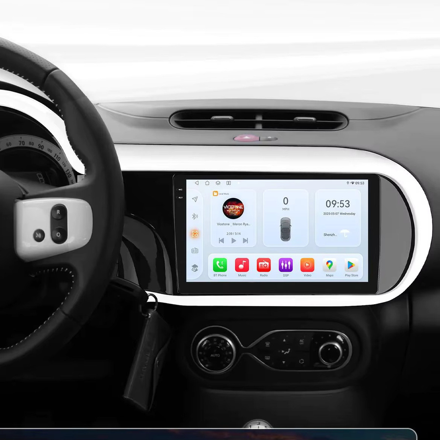 Hizpo Android 14 Autoradio mit 360 Kamera und Snapdragon 6115 Prozessor für Renault Twingo 3 III 2014-2024, Schwarz, GPS und 4G Unterstützung - Bild 4