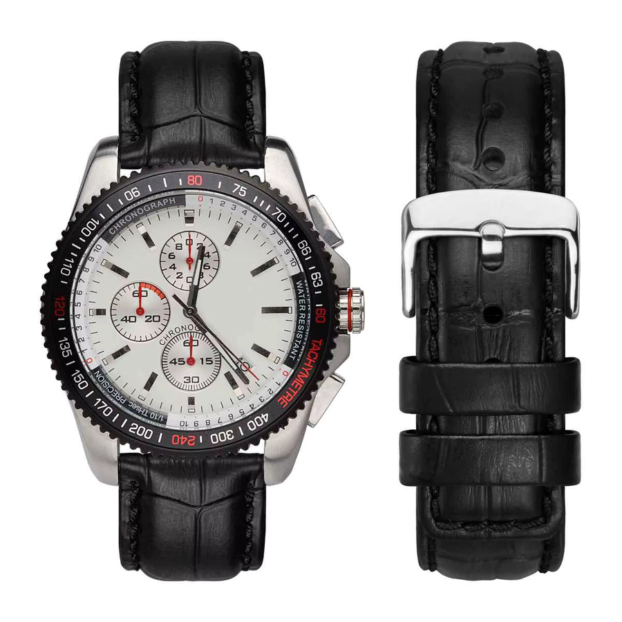 WOCCI Uhrenarmband Alligatorleder, Schwarz, Herren - Bild 5