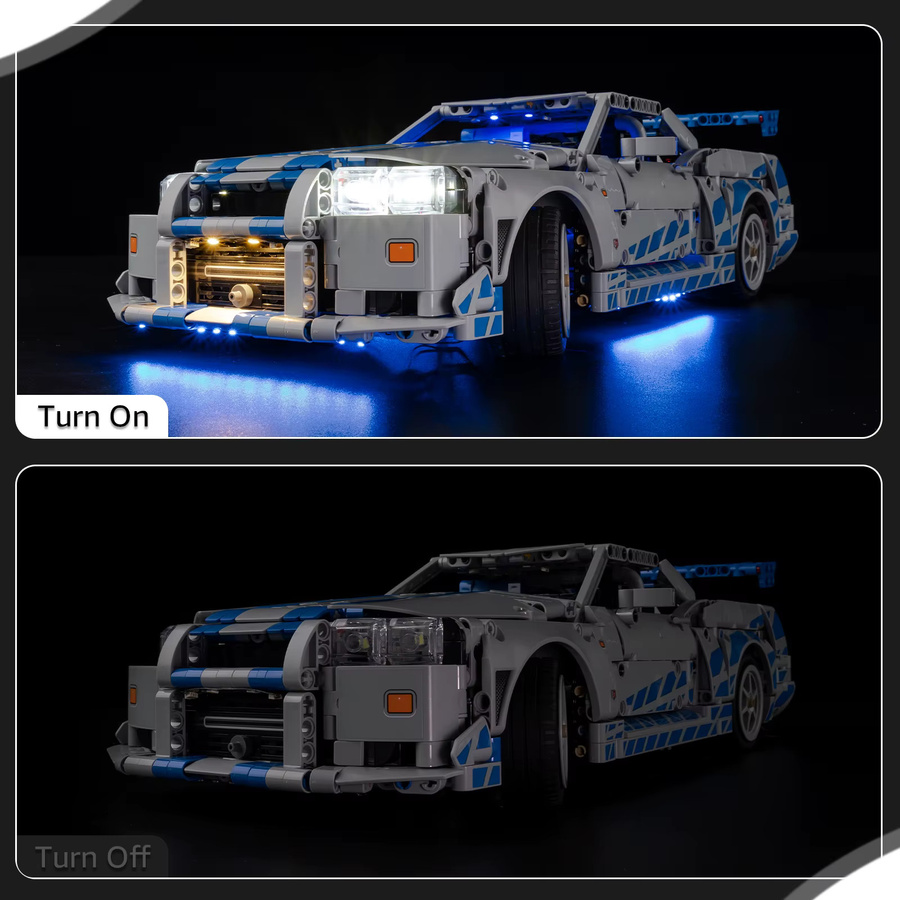 LEGO Technic LED-Lichtset, passend für 2 Fast & Furious Nissan Skyline GT-R R34 Auto 42210 - Bild 2