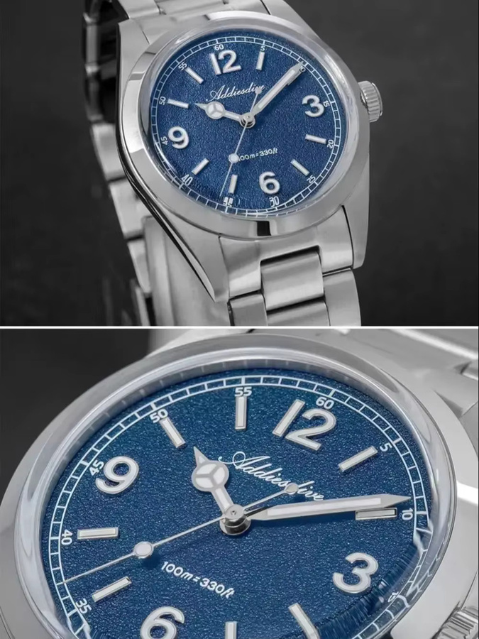 ADDIESDIVE Tauch-Quarzuhr, Edelstahl, 36 mm, Herren, Blau - Bild 7