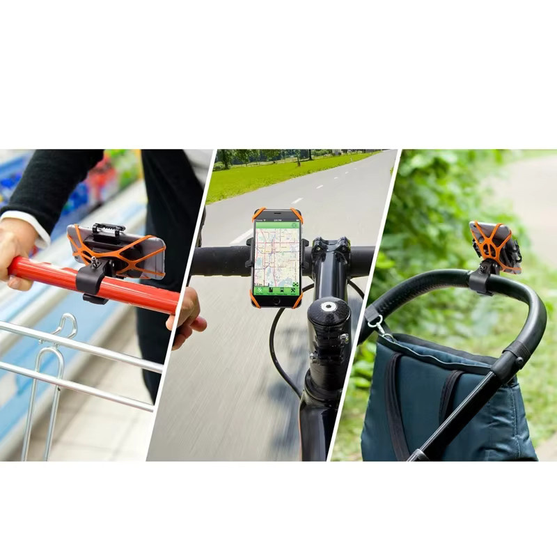 Homhu Universal Fahrrad Handy Halterung mit Anti-Slip Funktion für Motorrad und Lenker in Schwarz - Bild 3