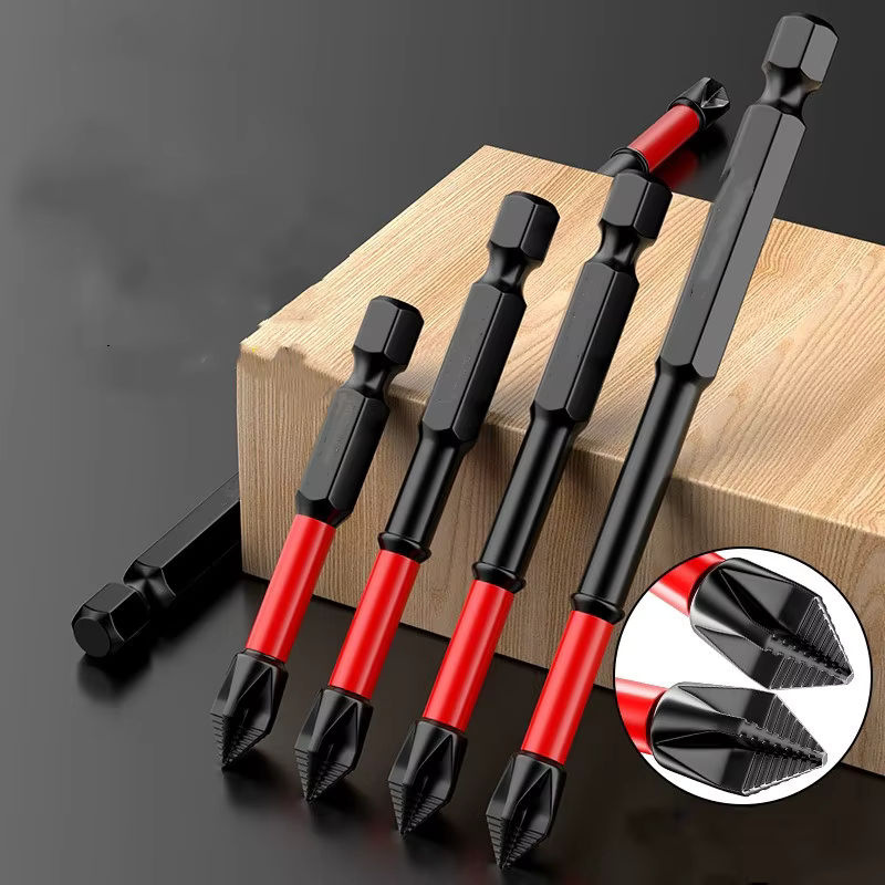 JUSTINLAU Magnetischer Kreuzschraubendreher-Bit aus Wolframstahl für Elektriker, Phillips-Bohrer aus Edelstahl - Bild 2