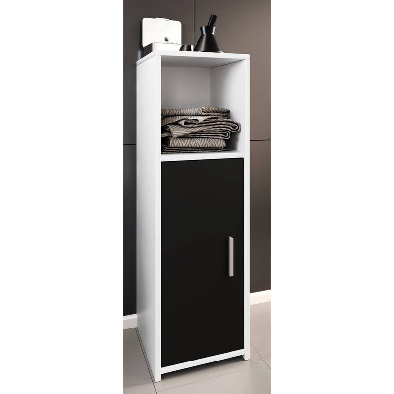 Midischrank Zalo VCM Möbel in Weiß und Schwarz B/H/T: 30 x 95 x 30 cm - Bild 2