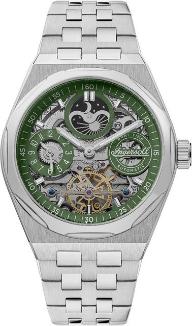 Ingersoll Armbanduhr Automatik, Edelstahl, 43 mm, Herren, Grün - Bild 1