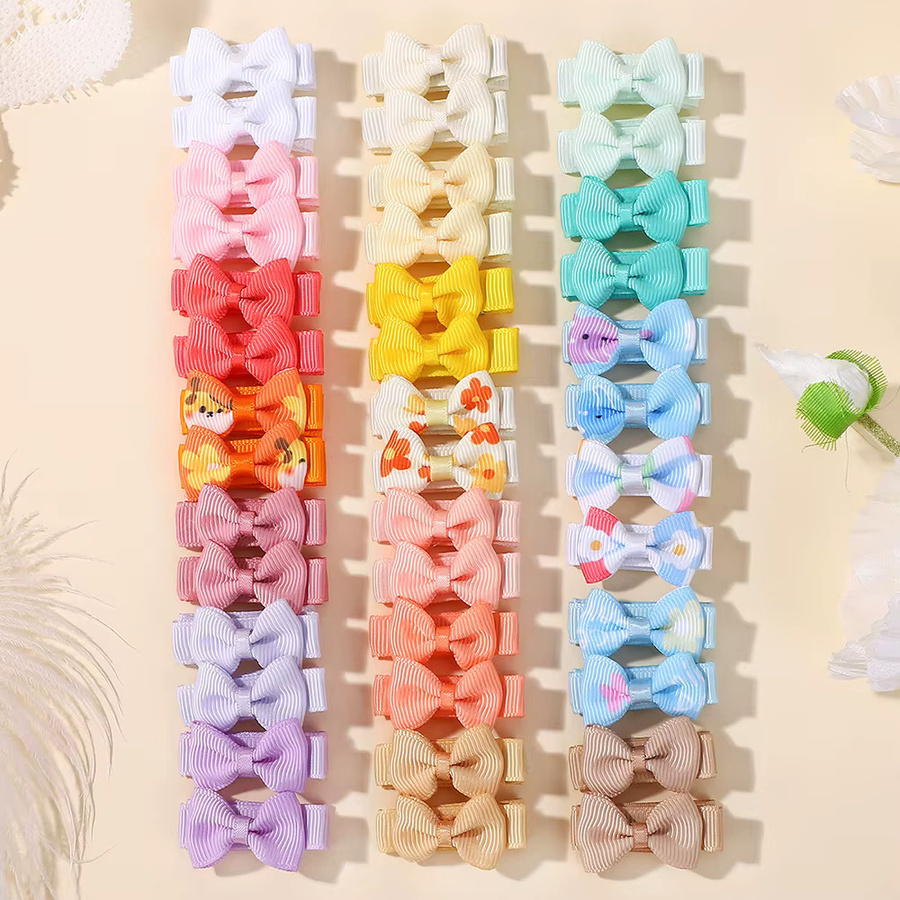 BABY BOWS Mini-Haarspangen mit Schleife, 40 Stück, bunt, für Kinder - Bild 1