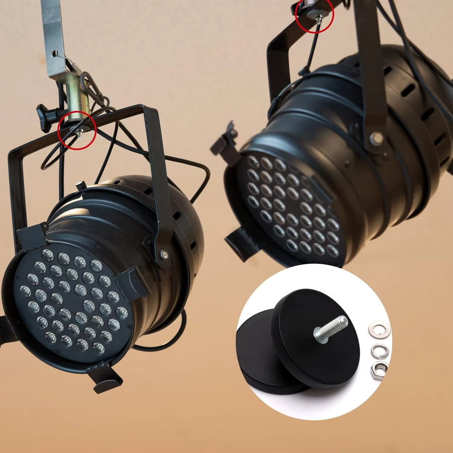 U-POLEMAG Magnetische Montagehalterung aus Metall in Schwarz mit Gummibeschichtung und Gewindestift für Solarpanels, Kameras und Lichtleisten - Bild 5