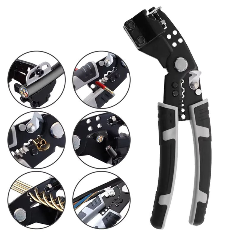 WOZOBUY Professionelle Elektriker Abisolierzange 7,5 Zoll Multifunktionale Universal-Abisolierzange für Netzwerkkabel - Bild 6