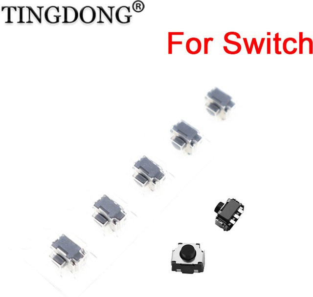 TingDong Ersatz Mikroschalter für Nintendo Switch Konsole L und R Tasten in Schwarz - Bild 1