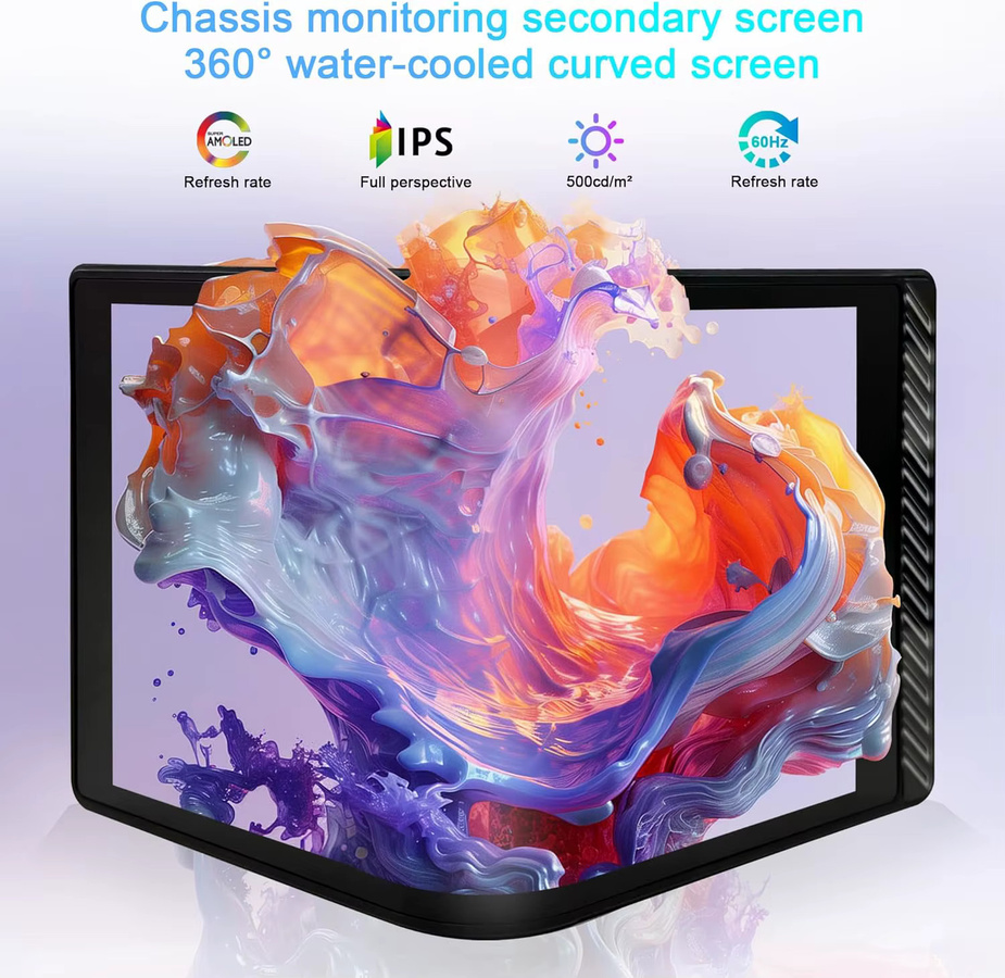 Wisecoco 6,5 Zoll 3D Gebogener AMOLED-Display Tragbarer Monitor mit 2K QHD Auflösung in Weiß - Bild 4