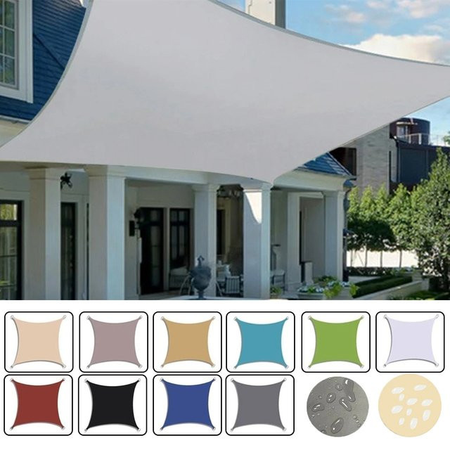 Wasserdichte Markise aus Segeltuch und Polyester mit UV-Schutz für Terrasse, Garten und Hinterhof - Bild 1