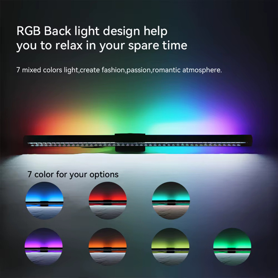 CHENBEN Intelligente Monitor-Lichtleiste in Schwarz mit App-Steuerung, stufenloser Dimmung und USB-Anschluss für Home-Office und Gaming - Bild 4