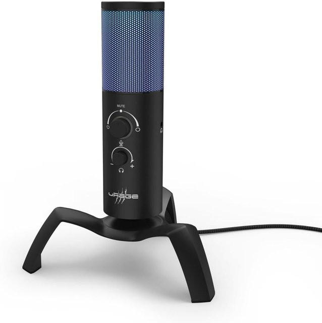 uRage Stream 750 HD Illuminated Streaming-Mikrofon in Schwarz mit USB-C Anschluss - Bild 1