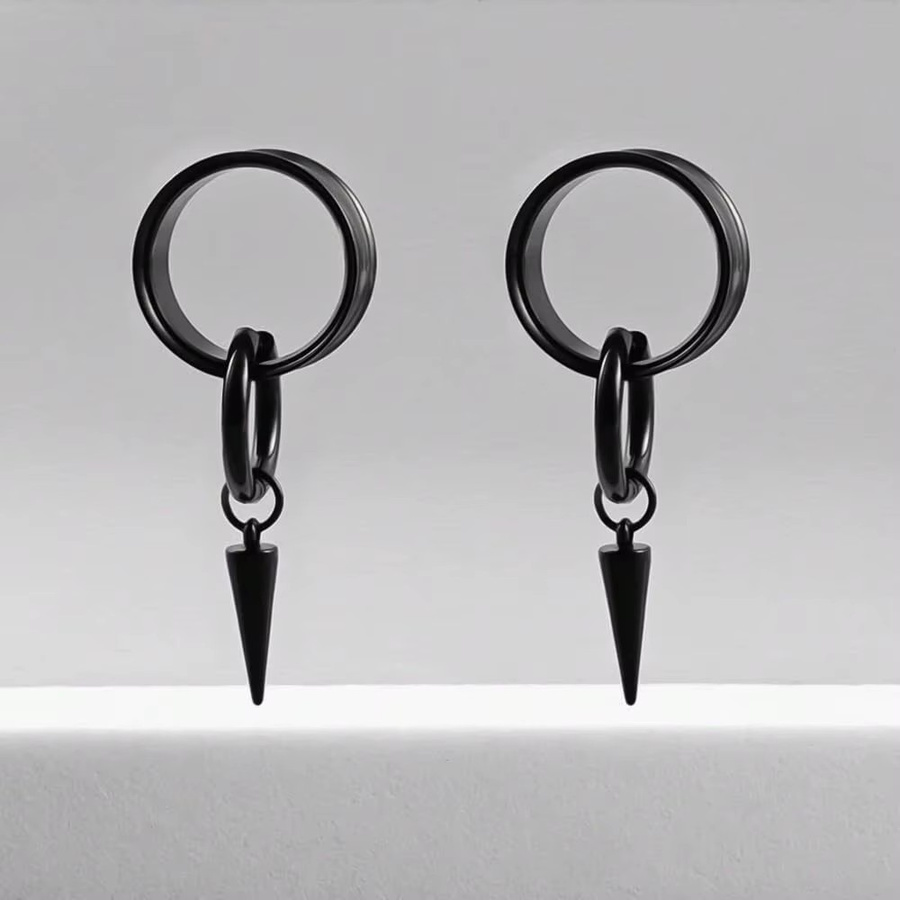 BGjingshuai Ohrclip-Tunnel-Plug, Edelstahl, Silber, 2 Stück - Bild 5
