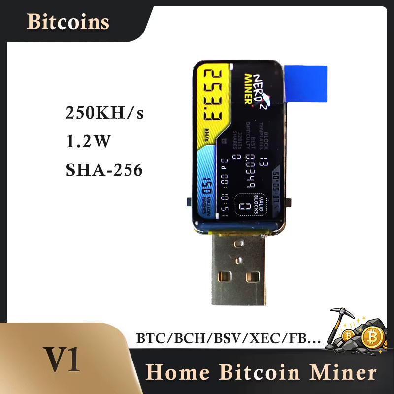 Lucky Miner NerdMiner Mini USB Bitcoin Miner mit LCD Display in Schwarz - Bild 4