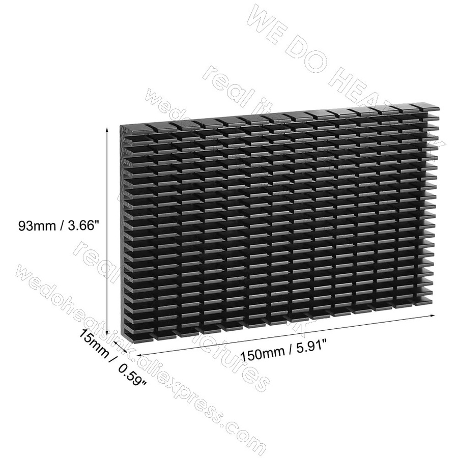 WE DO HEATSINK Elektronischer Kühlkörper Schwarz eloxiert B/T/H: 150 x 93 x 15 mm - Bild 2