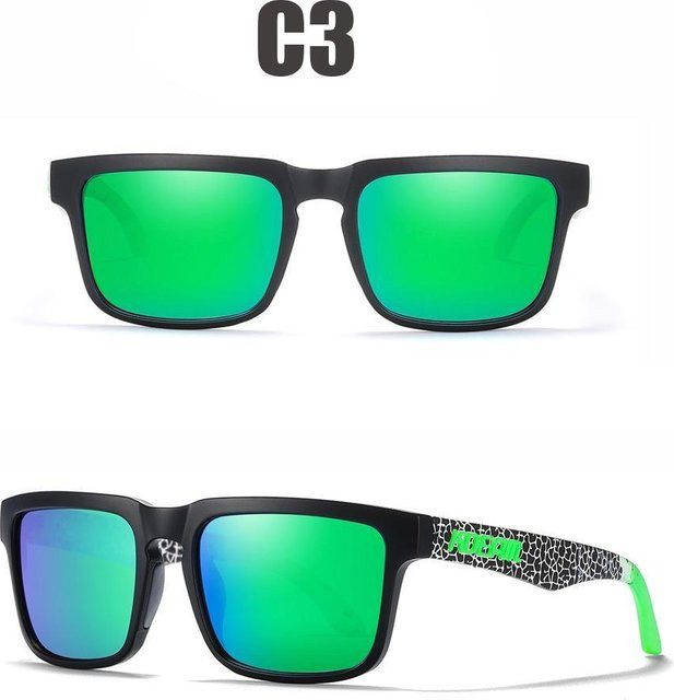 yuyongzhi Sonnenbrille, Square, Vollrand, Acetate, Unisex, green, polarisiert - Bild 1
