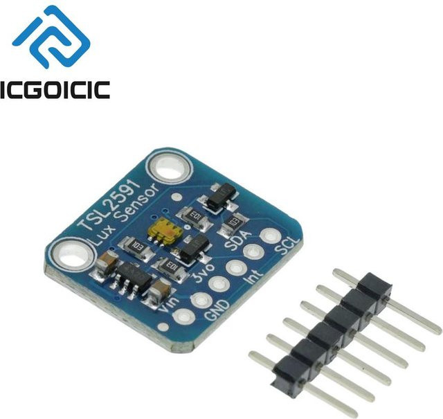 TSL2591 Digitaler Umgebungslichtsensor mit 1,98 m:1 dynamischer Reichweite und I2C-Schnittstelle für Arduino und Raspberry Pi in Blau - Bild 1
