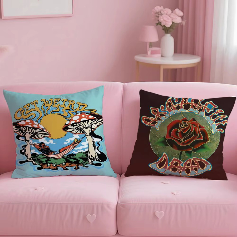 Grateful Dead Kissenbezug in Schwarz für Couch und Bett - Bild 2