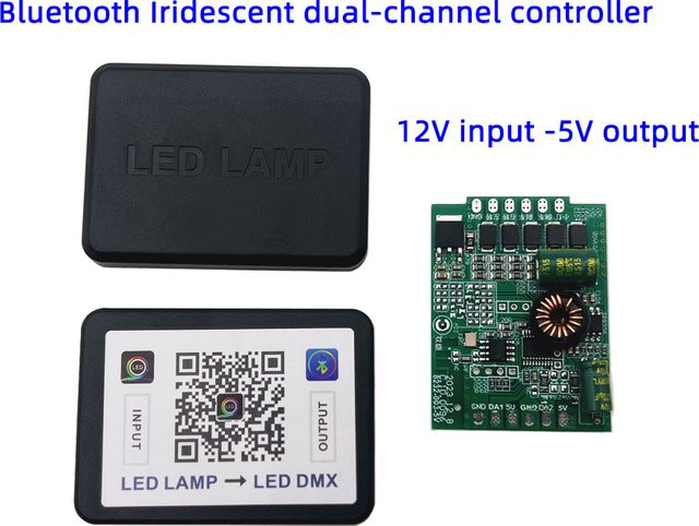 WELLMEET LED Bluetooth Farbwechsel-Controller mit APP-Modul, Zweikanal-Controller und Flussregler - Bild 1