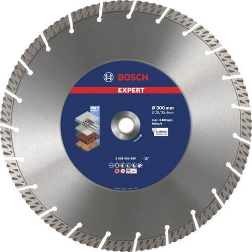 Bosch EXPERT MultiMaterial Diamanttrennscheibe für Beton und Stein Durchmesser: 300 mm, Bohrungs-Ø: 25,4 mm - Bild 1