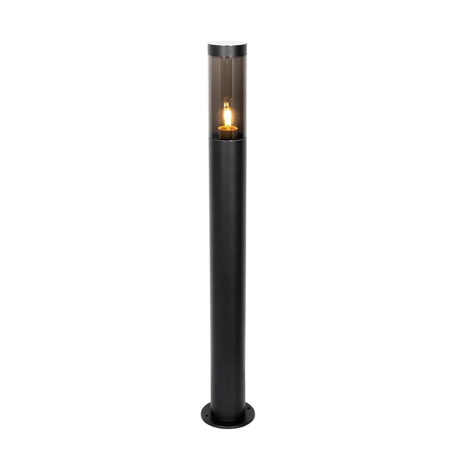 QAZQA Moderne Außen Mastleuchte Rox in Schwarz, IP44, Höhe: 80 cm - Bild 2