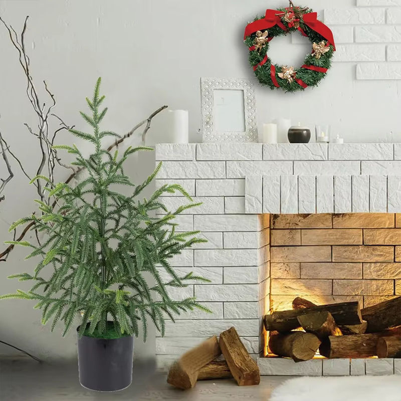 Realistischer künstlicher Kiefernbaumzweig in Grün für deine Weihnachts- und Innendekoration - Bild 5