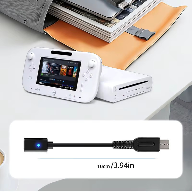 OULLX USB-C Ladekabel für Nintendo Wii U Spielcontroller in Schwarz - Bild 2