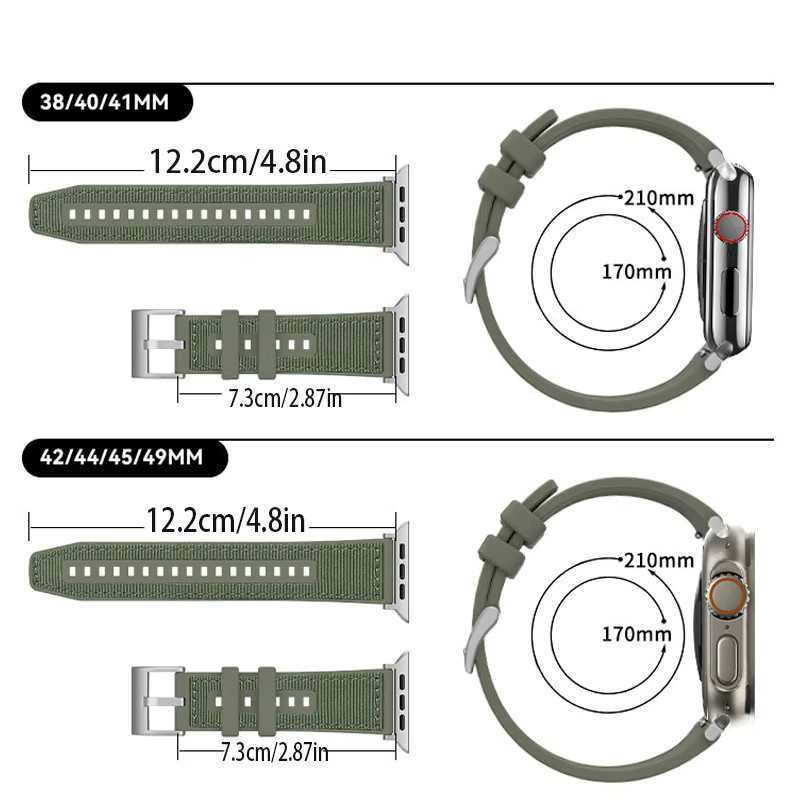Uhrenarmband Silikon, Schwarz, Unisex - Bild 3