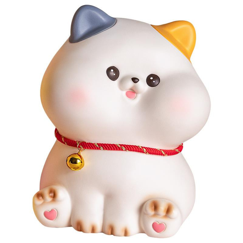 Dingdang Katzen Sparschwein von Yiran Furniture für Kinder in Gelb, Orange und Grau - Bild 3