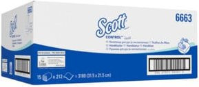 Scott Control Interfold Papierhandtücher weiß, 15 Packungen à 212 Stück, insgesamt 3180 Tücher - Bild 1