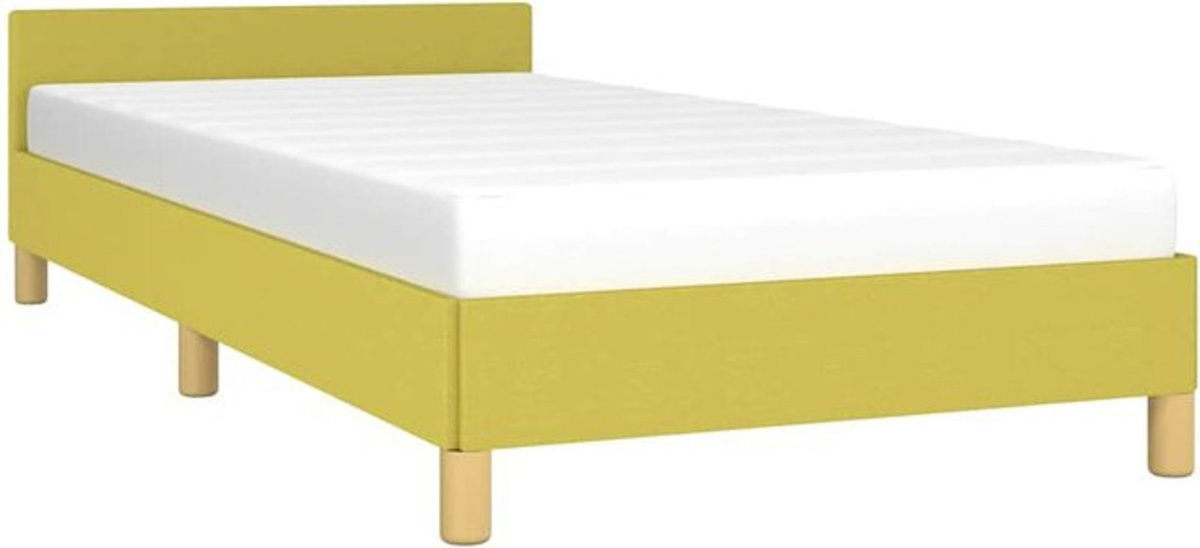 Vidaxl Polsterbett aus Stoff und Holzwerkstoff in Grün, B/T/H: 100 x 200 cm - Bild 1