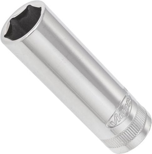 Vigour Steckschlüsseleinsatz 14mm mit 3/8 Zoll Innenvierkant Antrieb, Farbe Silber, Gesamtlänge: 6,3 cm - Bild 1